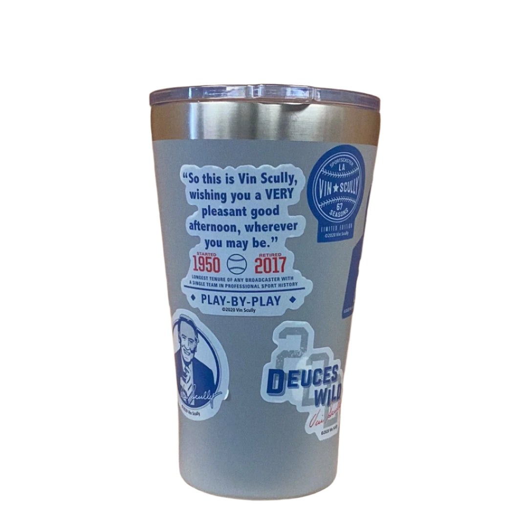 Vin Scully drink ware W Stickers 20oz – Rancho Cucamonga Quakes