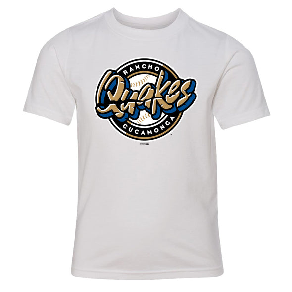 Rancho Cucamonga Quakes Bimm Youth White Primary Logo Tee